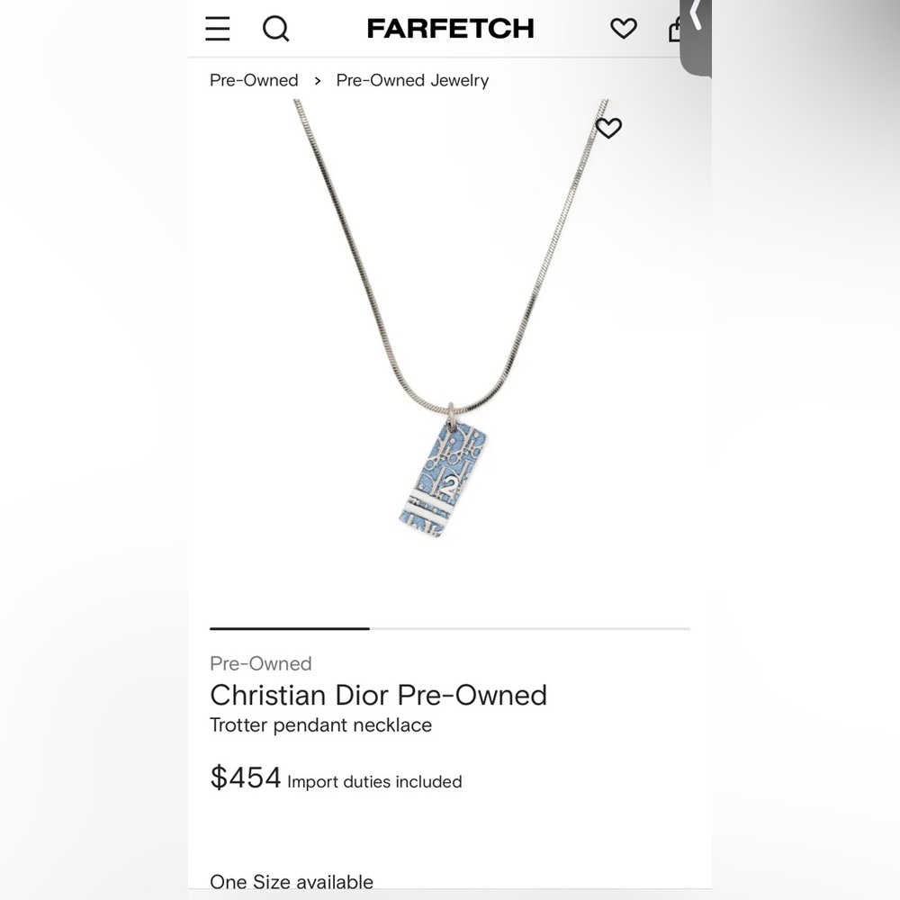 Christian Dior Pre-Loved
Trotter Pendant Necklace - Picture 3 of 3